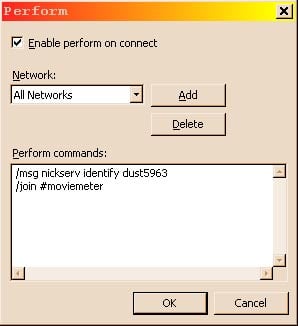 Scherm waar je automatische commando's kunt invoeren