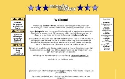 Een oude lay-out in kenmerkende gele stijl